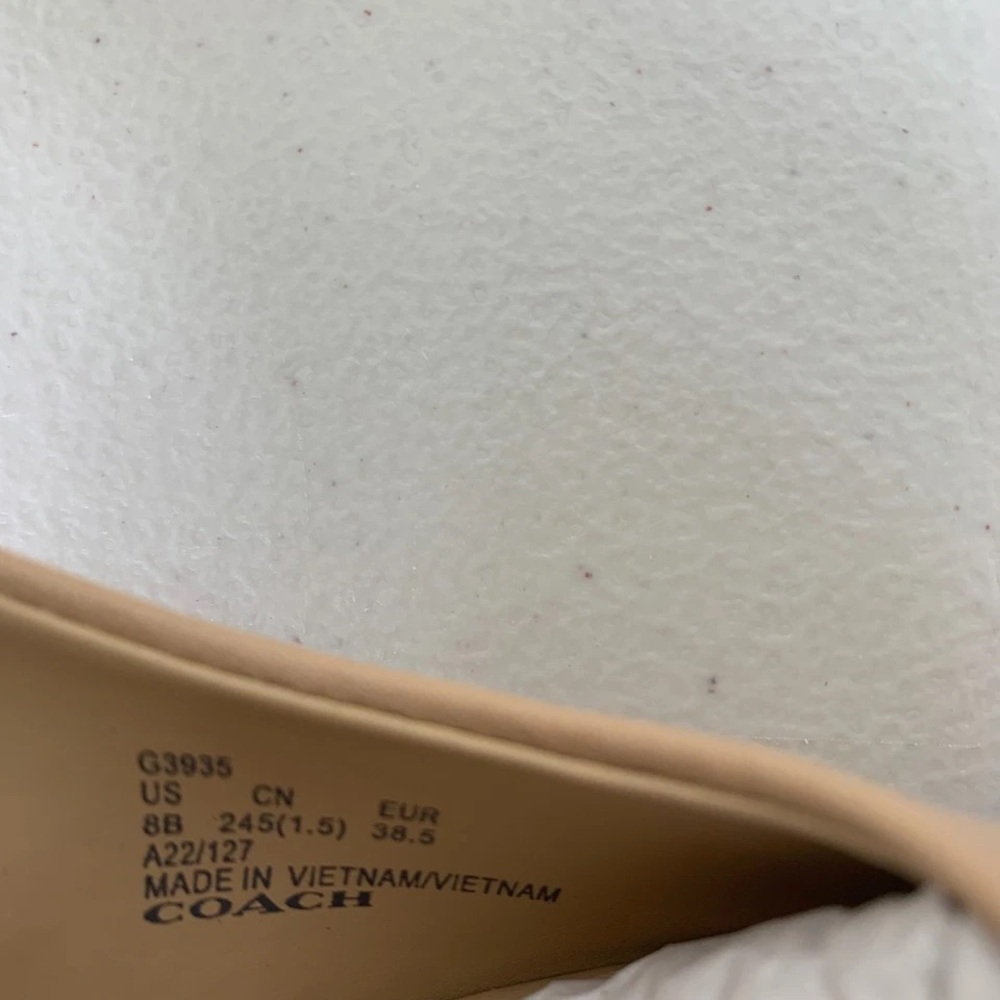 Coach Nude Leather Pointed-Toe Stiletto Pumps with Stud Trim - Picture 8 of 9